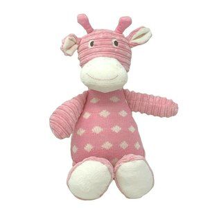 BLOSSOMS BUDS CORDUROY CREW Pink White Gia the Giraffe 14" Plush Baby Girl Knit